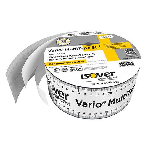 Isover Vario MultiTape SL + | Klebeband mit geteiltem Abdeckstreifen für innen und außen
