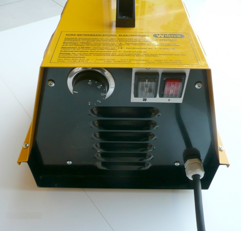 Wilms EL 3 Heißluftgebläse | Elektroheizer 230V Wechselstrom