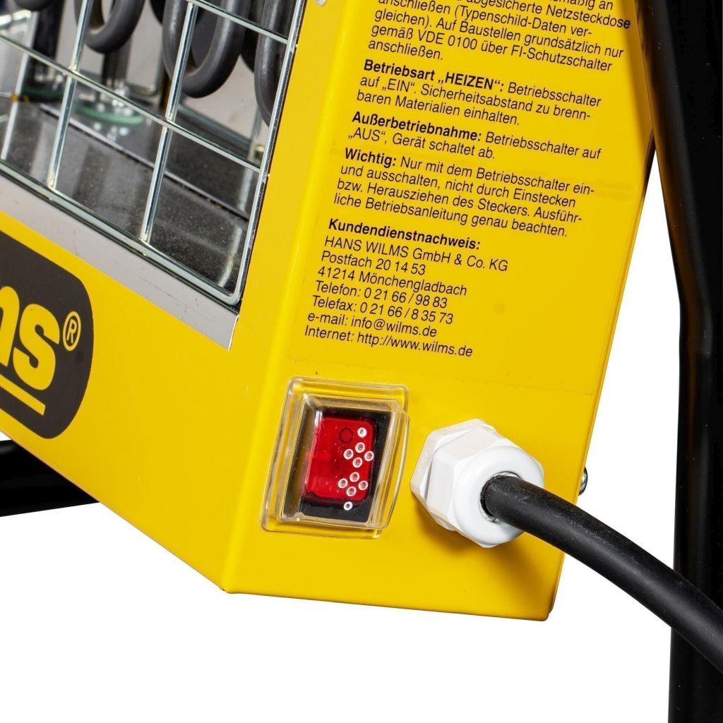 Wilms IR 3 Infrarot-Strahler | IR3 | Heizstrahler mit 3 kW | 9 kg