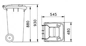 1x 120 Liter | Einzelschrank