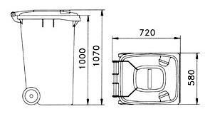 3x 240 Liter | Dreifachschrank