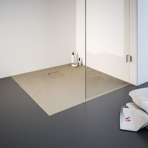 Schulte Duschwanne aus Mineralguss Quadrat | EP | 1200 x 1200 mm Sand