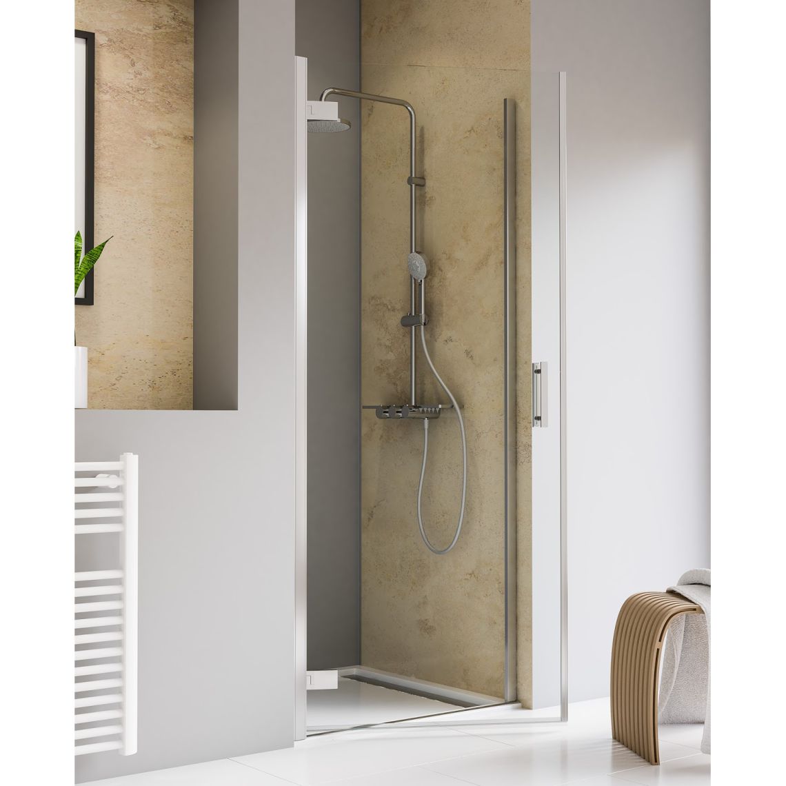 Schulte Toura Drehtür pendelbar in Nische Sondermaße