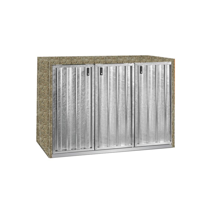 Paul Wolff Mülltonnenbox KLASSIK 123 Dreifachschrank 3x120 Liter