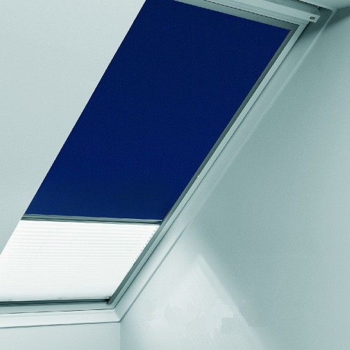 Verdunkelungsrollo mit Schienen für Velux-Dachfenster GGL/GPL/GHL/GTL himmelblau 