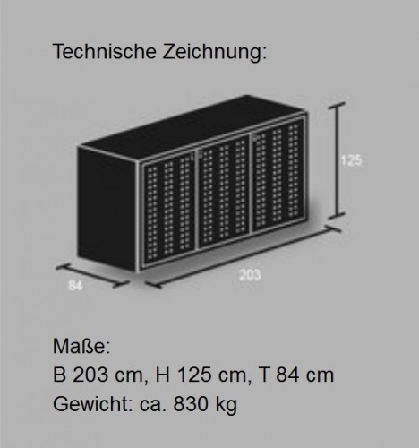 Paul Wolff Mülltonnenbox SILENT 243 Dreifachschrank 3x240 Liter