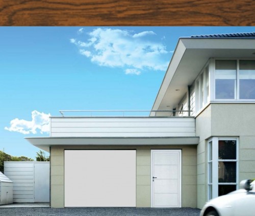 Novoferm Garagentür iso45 L-SICKE | GOLDEN OAK Holzoptik