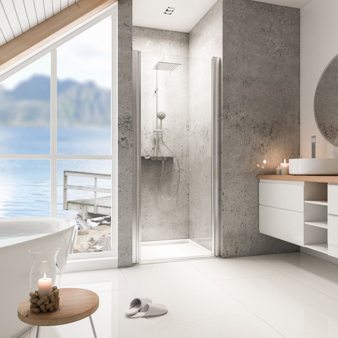 Schulte Garant Drehtür in Nische Sondermaße