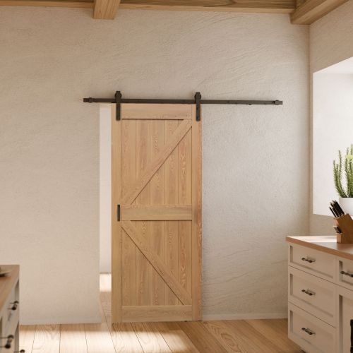 SCHULTE Holzschiebetür | 38mm MDF offene Laufschiene