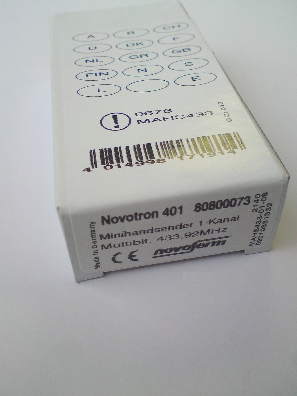 Novoferm Handsender Mini Novotron 401 | 1-Kanal 433 MHz